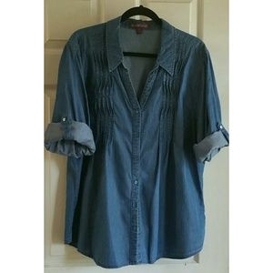 Gloria Vanderbilt - Denim Blouse